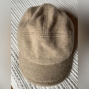 rag & bone beige and black cashmere cap